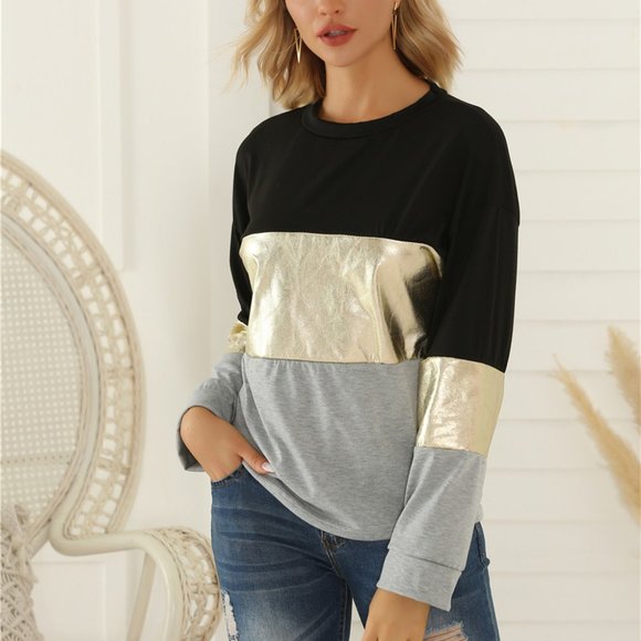 Colorblock Long Sleeve Tee - Picture 2 of 5